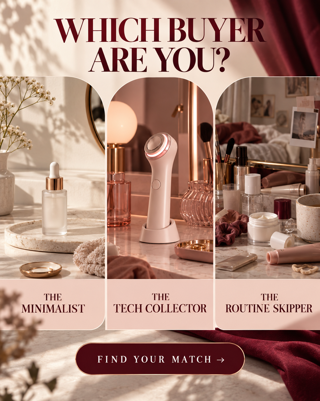 Beauty device buyer quiz: minimalist, tech collector or routine skipper